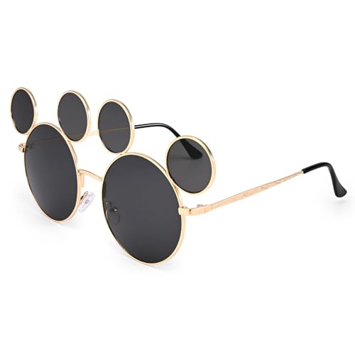 Junsika Mouse Ear Sunglasses for Women Men Classic Cartoons Glasses Theme Park Accessories Shades UV400 Protection - Image 1