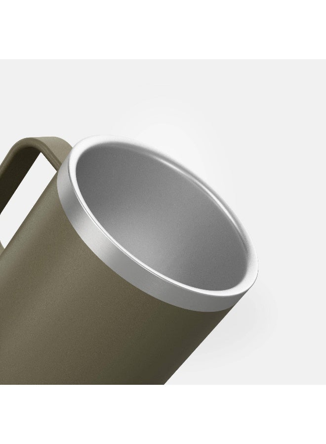 Quechua By DECATHLON | MH 500 | capacity 0.38 litres |Stainless Steel Isothermal Mug | Khaki - Image 2