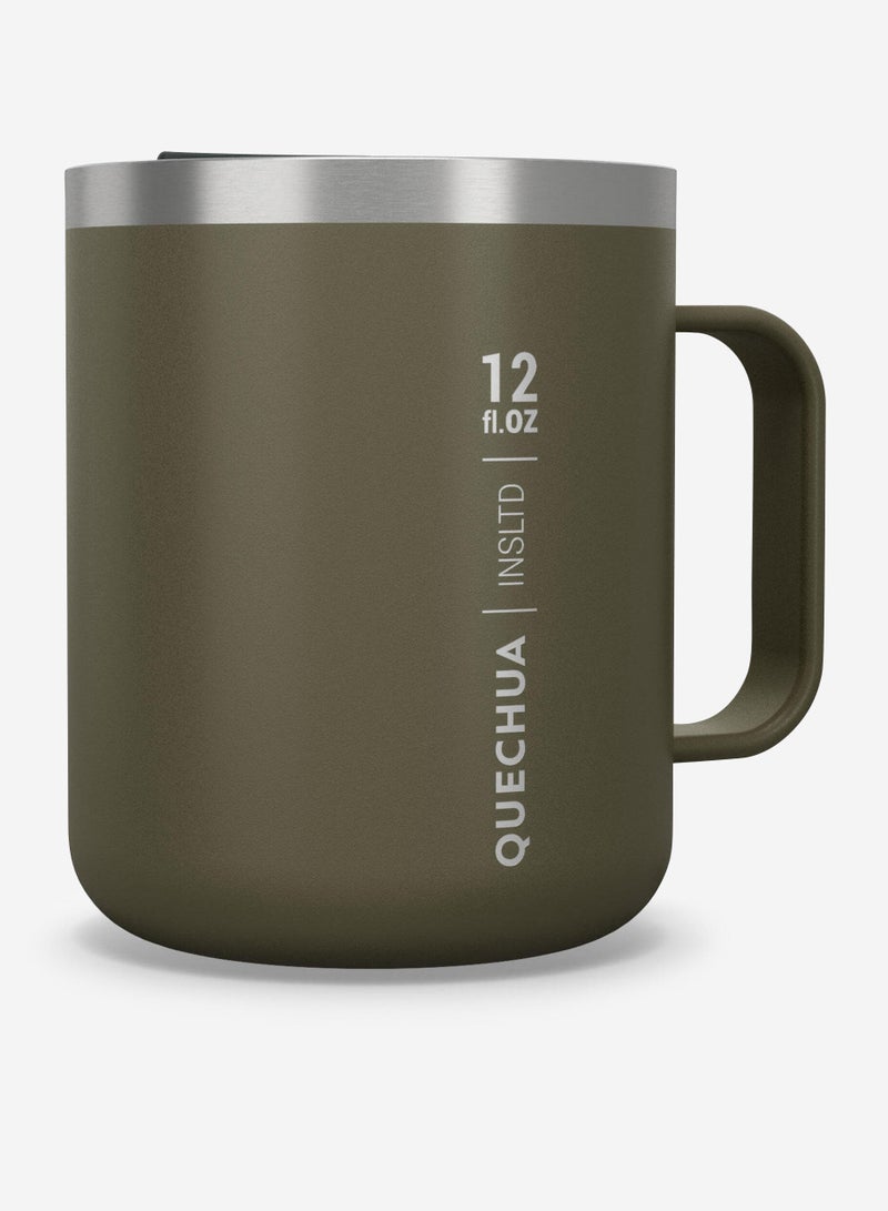 Quechua By DECATHLON | MH 500 | capacity 0.38 litres |Stainless Steel Isothermal Mug | Khaki - Image 1