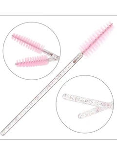 BTFMEI 100 Pieces Eyelash and Eyebrow Brush Set (Black+pink)  - Image 3