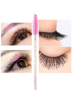 BTFMEI 100 Pieces Eyelash and Eyebrow Brush Set (Black+pink)  - Image 4