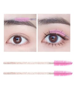 BTFMEI 100 Pieces Eyelash and Eyebrow Brush Set (Black+pink)  - Image 5