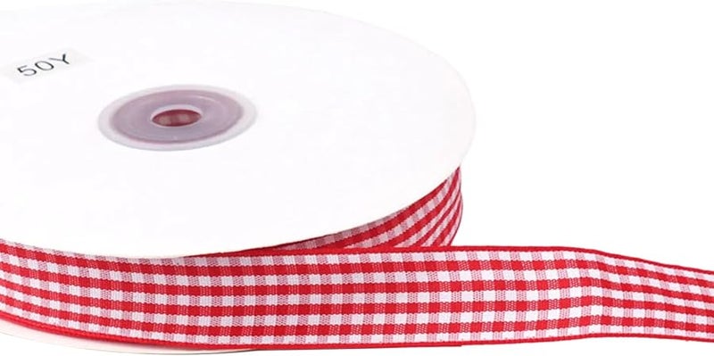 Gingham Plaid Decorative Ribbon For Gift Wrapping Party Invitation Card Decoration Color A - Image 2