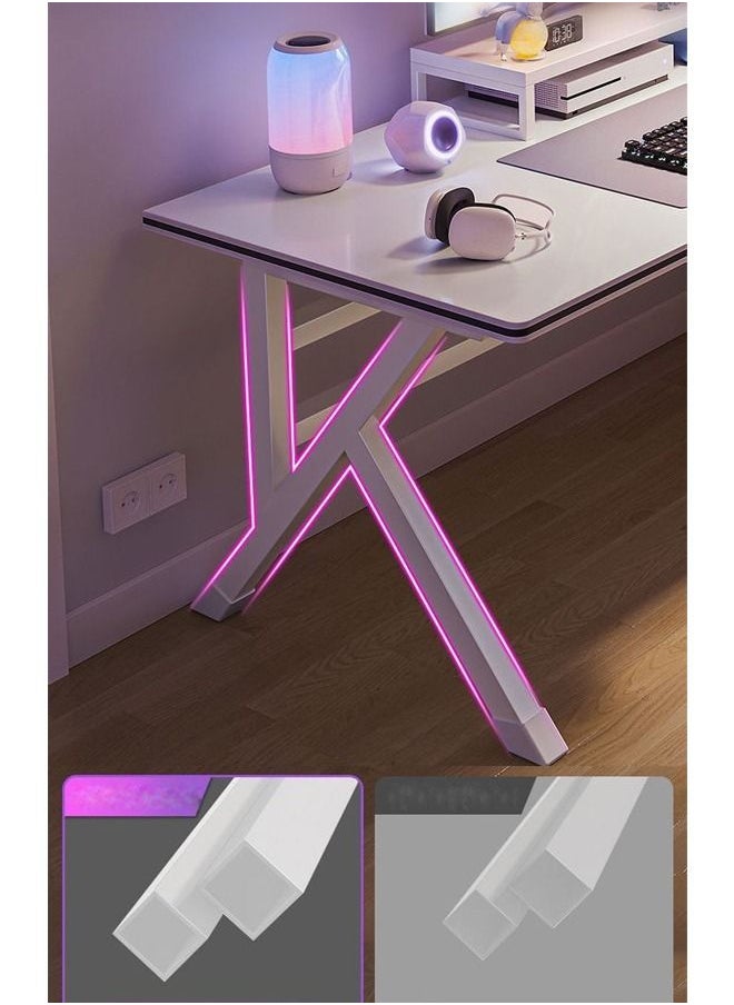 NKX - K-Shaped Sturdy Computer Desk And Gaming Table Workstation Home Office Desk 140 CM - Image 1