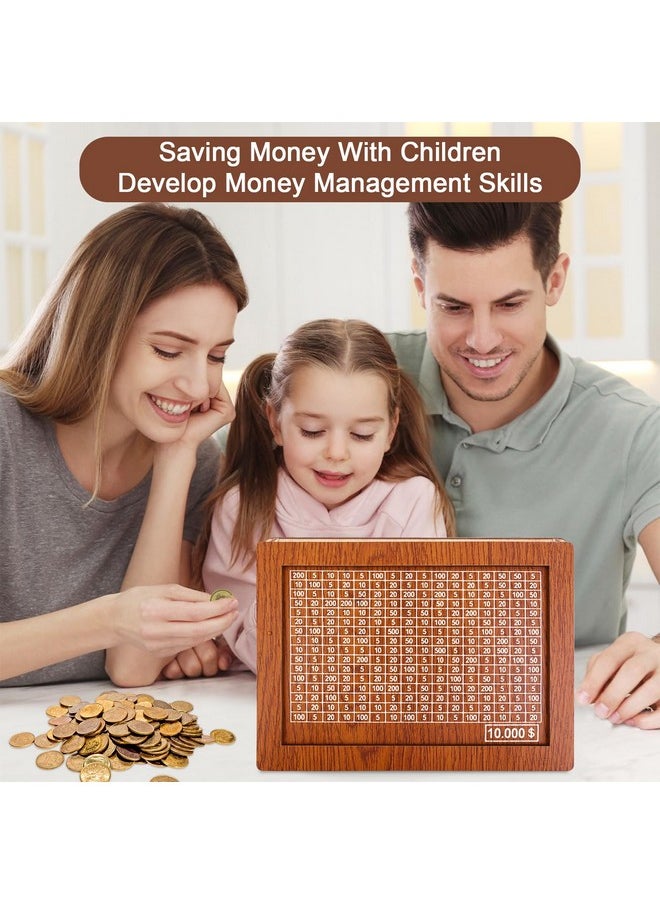 PalkSky Money Saving Box, Wooden Cash Vault For Kids And Adults, Reusable Money Box With Countdown And Money Target, Challenges Cash Saving Box Storage Money With Counter, Best Gift For Boys, Girls  - Image 4