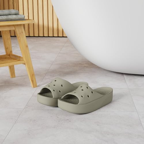 Crocs Unisex-Adult Classic Clog, Clogs for Women and Men, Bone, 12 Men/14 Women - Image 2