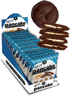 Go Fitness 12 Protein Pancakes - High Protein Snack, Freshly Baked & Extremely Delicious - Protein Bar Alternative with 10 g Protein Per Pancake (Cookies N Cream)