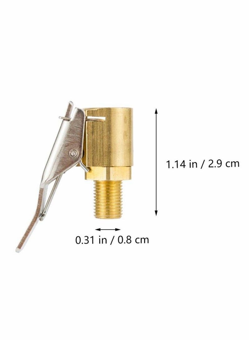 5pcs Brass Air Chuck Tire Air Chuck Heavy Duty Lock on Tire Inflator Chuck with Clip for Tire Inflator Gauge Compressor Accessories - Image 5