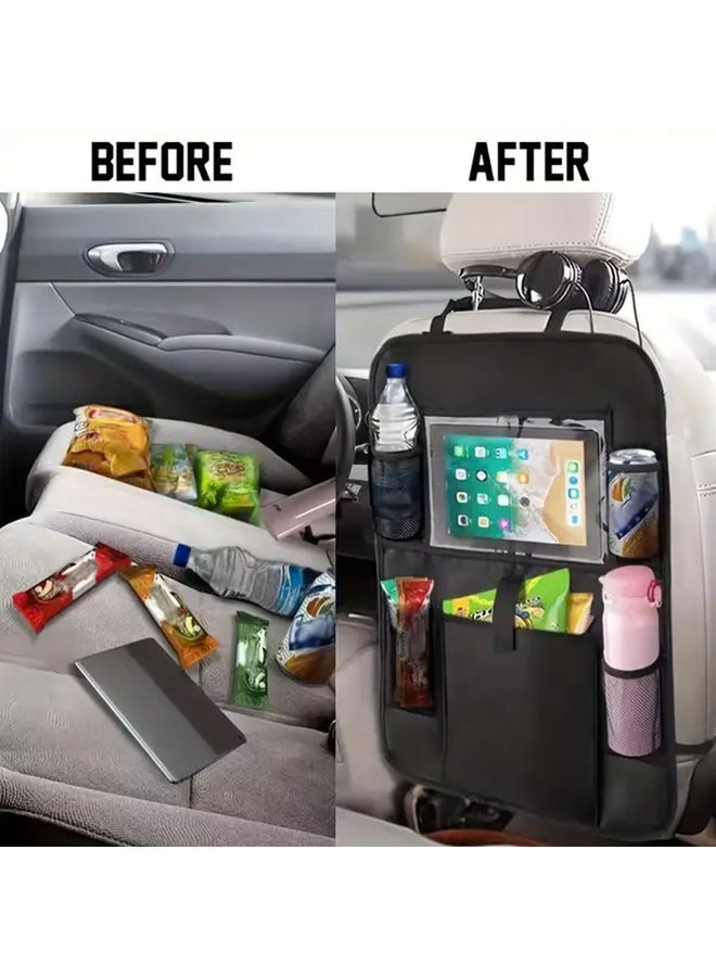 Black Car Seat Back Organizer Storage Bag Universal Rear Hanging Accessories Holder - Image 5