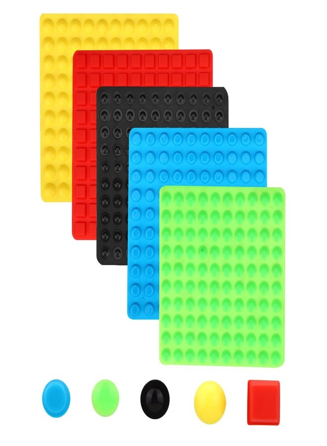 Tinoaly 500pcs Bump Dots for Visually Impaired, Assorted Sizes Adhesive Silicone Braille Stickers Low Vision Aids Tactile Dots for Blind & Elderly (Black, Red, Green, Yellow, Blue) - Image 1