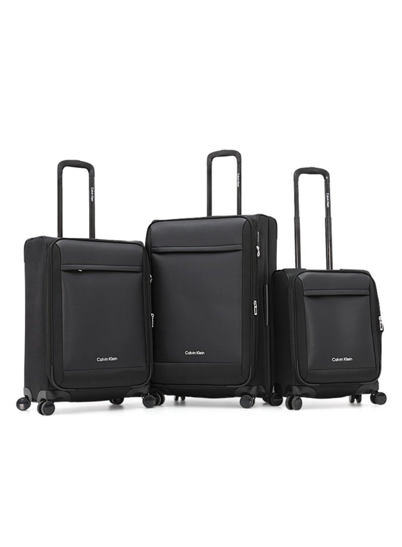 Calvin Klein 3-Piece Softshell Spinner Luggage Set | Lightweight, Flexible Packing for Smart Travelers - Image 1