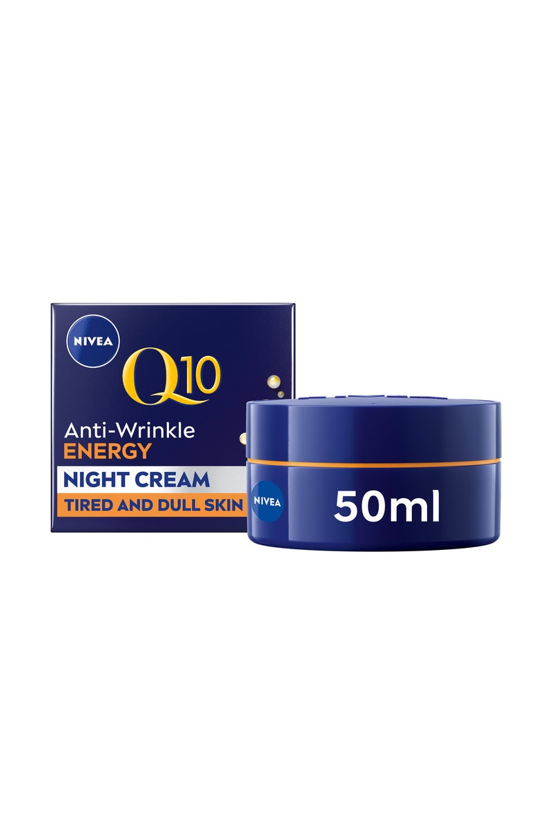 Nivea Q10 Anti-Wrinkle Energy Recharging Night Face Cream 40ml - Image 1