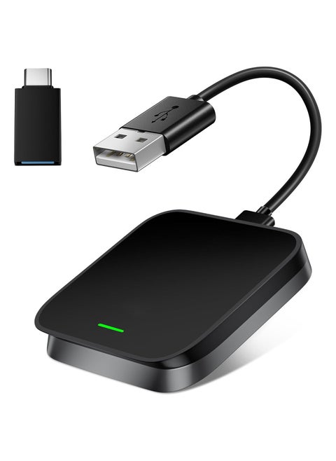 Wireless Smart Carplay Adapter, Smart Car Box，Wireless Carplay Adapter, Convert Factory Wired to Wireless Dongle Cars for iPhone , Plug & Play, 5GHz WiFi & Bluetooth 5.3, for iOS 10+ & Android 11+