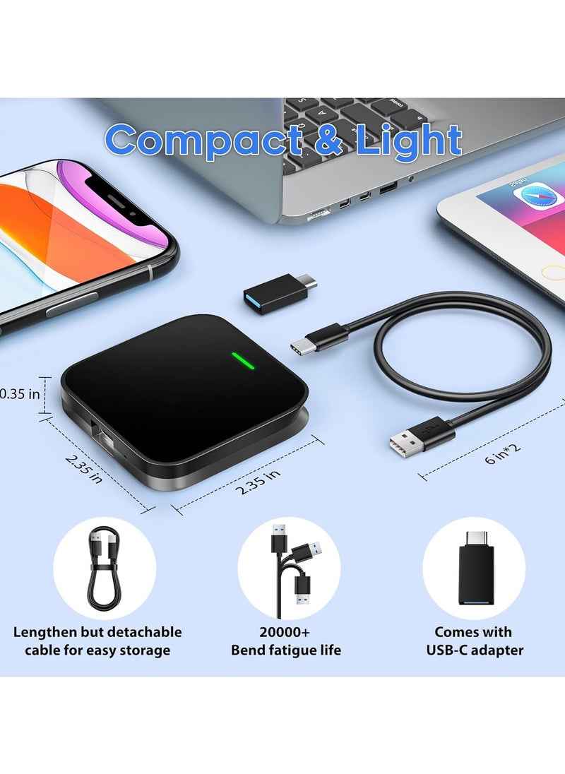 Starwell - Wireless Smart Carplay Adapter, Smart Car Box，Wireless Carplay Adapter, Convert Factory Wired to Wireless Dongle Cars for iPhone , Plug & Play, 5GHz WiFi & Bluetooth 5.3, for iOS 10+ & Android 11+ - Image 1
