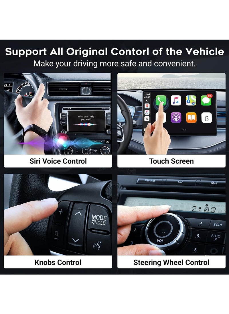 Starwell - Wireless Smart Carplay Adapter, Smart Car Box，Wireless Carplay Adapter, Convert Factory Wired to Wireless Dongle Cars for iPhone , Plug & Play, 5GHz WiFi & Bluetooth 5.3, for iOS 10+ & Android 11+ - Image 1