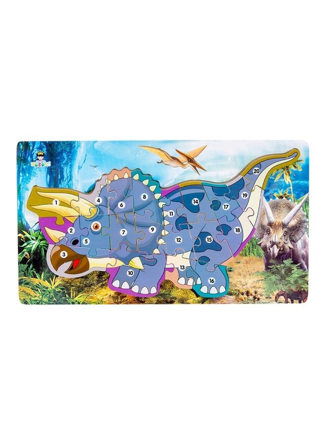Triceratops Number 3D Dinosaur Jigsaw Puzzle Set