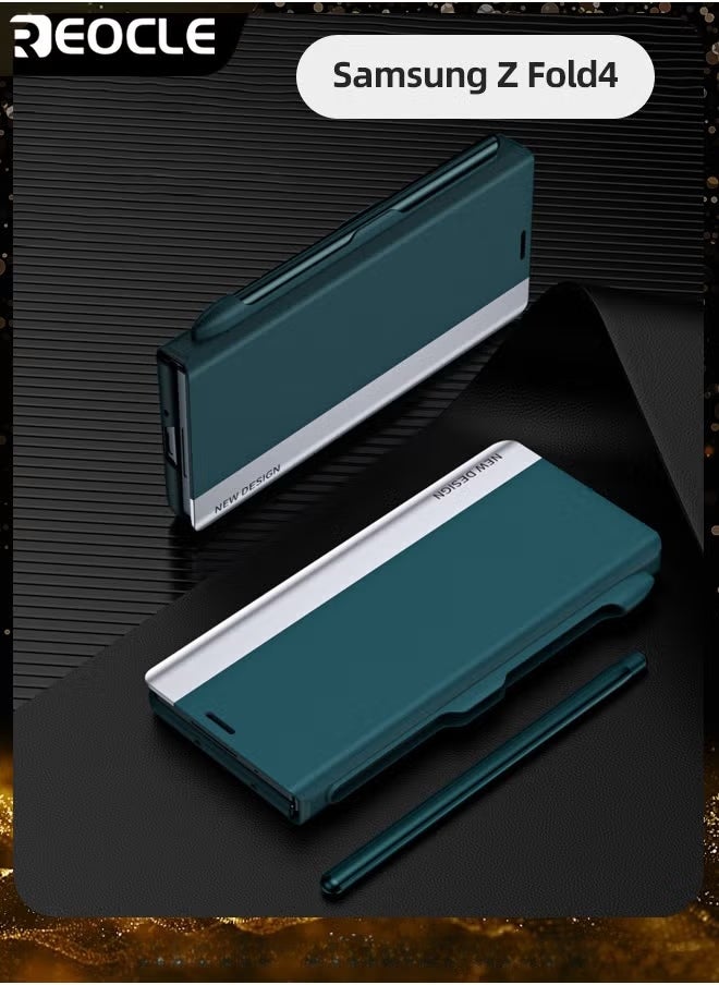 REOCLE Samsung Galaxy Z Fold 4  3 Case with Hinge Protection Full Body Case with Magnetic Kickstand & Screen Protector PU Leather Protective Stand Phone Case for Samsung Galaxy Z Fold 4 3  - Image 1