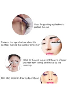 SYOSI Eyeshadow Shields, Makeup Tape Supplies, Adhesive Under Eye Crease Shields for Prevent Eyelash Extensions, Tinting and Lip Makeup Residue Lint Free Eye Gel Pad (100 Pcs)  - Image 4