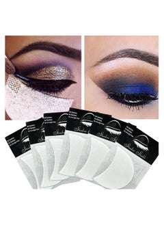 SYOSI Eyeshadow Shields, Makeup Tape Supplies, Adhesive Under Eye Crease Shields for Prevent Eyelash Extensions, Tinting and Lip Makeup Residue Lint Free Eye Gel Pad (100 Pcs)  - Image 2