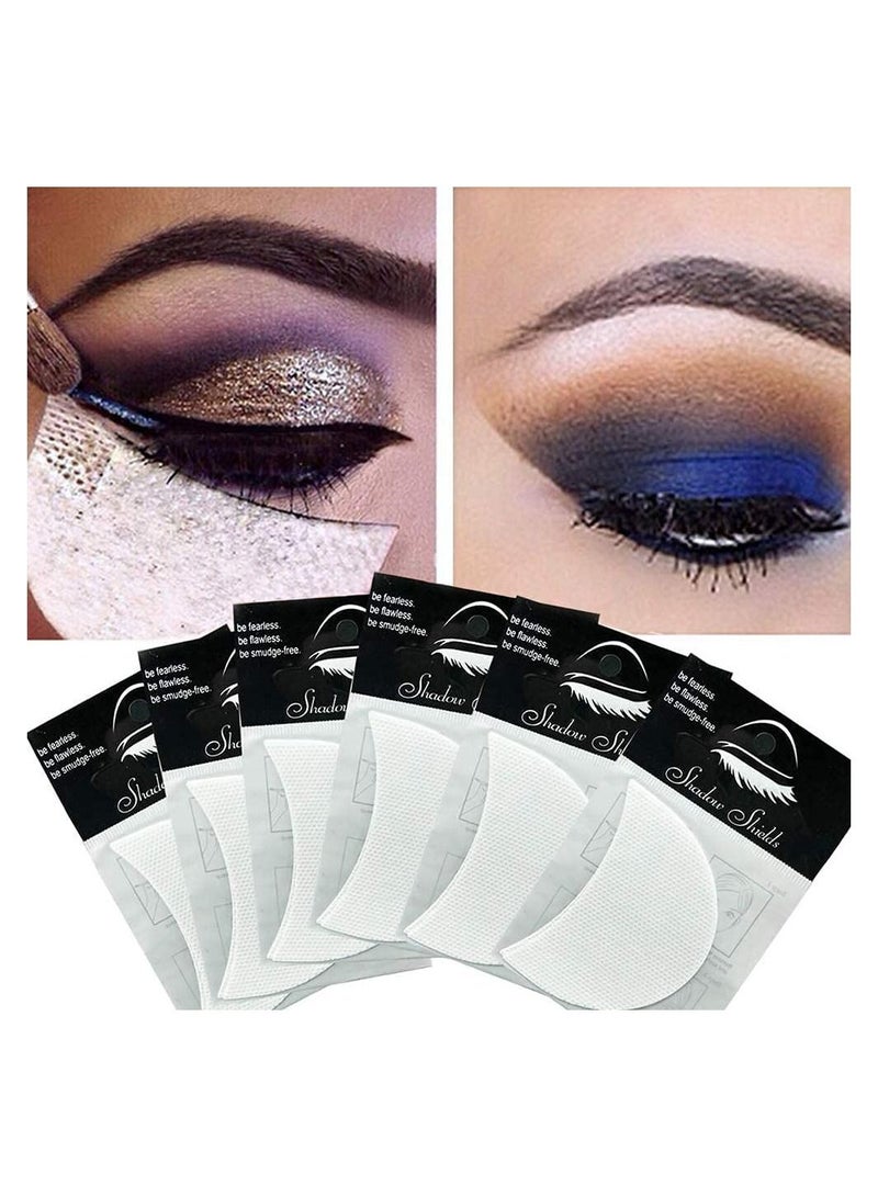 SYOSI Eyeshadow Shields, Makeup Tape Supplies, Adhesive Under Eye Crease Shields for Prevent Eyelash Extensions, Tinting and Lip Makeup Residue Lint Free Eye Gel Pad (100 Pcs) - Image 2