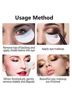 SYOSI Eyeshadow Shields, Makeup Tape Supplies, Adhesive Under Eye Crease Shields for Prevent Eyelash Extensions, Tinting and Lip Makeup Residue Lint Free Eye Gel Pad (100 Pcs)  - Image 3