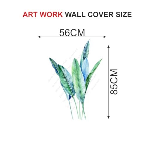 Sticker Yard PVC Vinyl Green Leaves Self-Adhesive Wall Sticker for Home Decor/Decoration - Living Room, Bedroom, Kids Room (Multicolor,Size 56X85CM) - Image 4