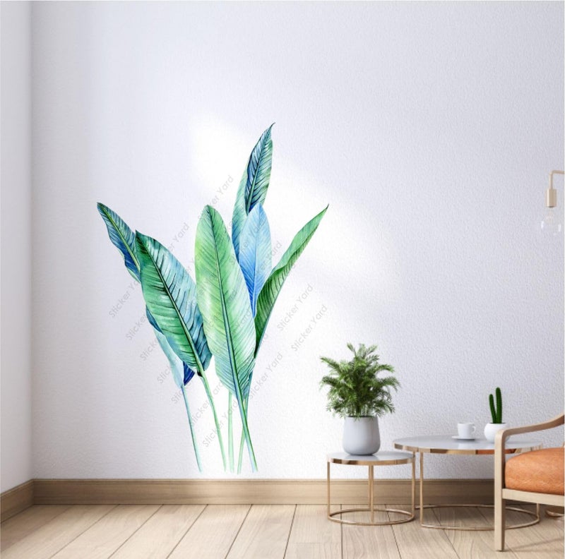 Sticker Yard PVC Vinyl Green Leaves Self-Adhesive Wall Sticker for Home Decor/Decoration - Living Room, Bedroom, Kids Room (Multicolor,Size 56X85CM) - Image 3