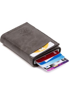 Adelina Bags Gray Aluminum Mechanism Sliding Card Holder Wallet Accessory  - Image 4