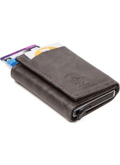 Adelina Bags Gray Aluminum Mechanism Sliding Card Holder Wallet Accessory  - Image 5