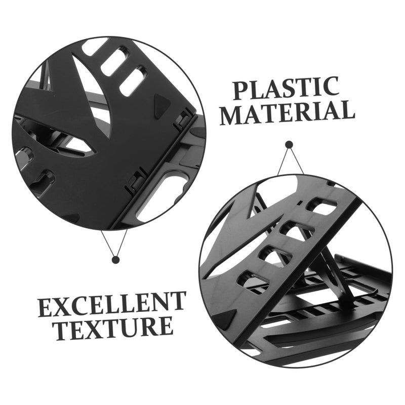 Foldable Laptop Stand with Heat Dissipation Plastic Laptop Rack Tablet Holder - Image 4
