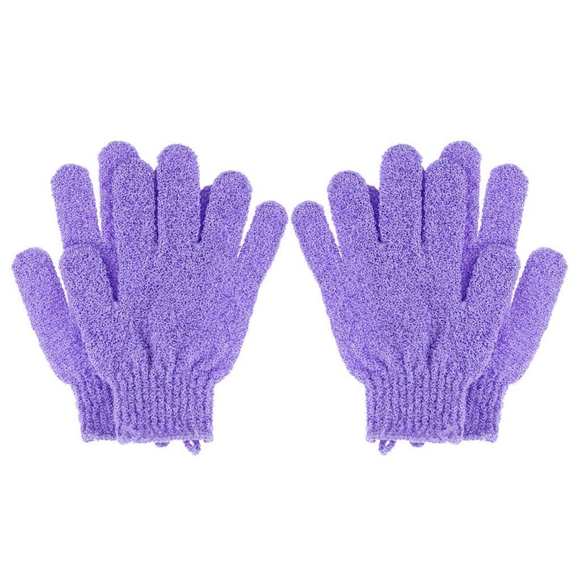Brushman BRUSHMAN Exfoliating Dual Texture Bath Gloves for Shower Spa Massage and Body Scrubs Dead Skin Cell Remover Gloves with hanging loop 1 Pair Heavy Glove 2 pair - Image 1