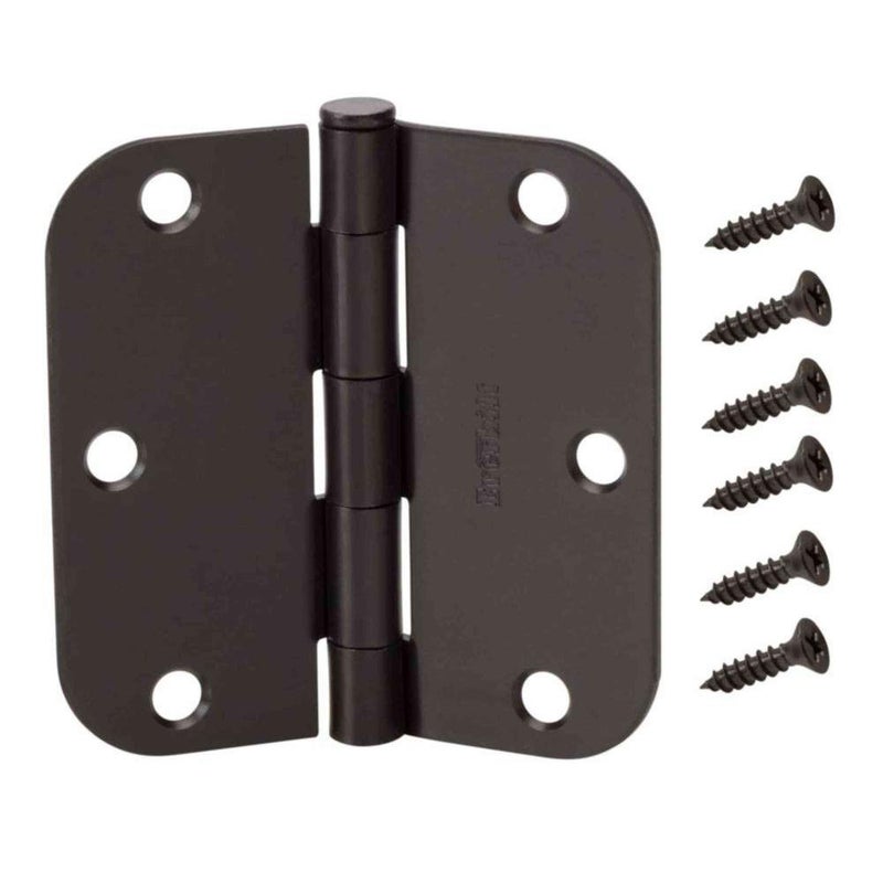 Everbilt 3 in. x 5/8 in. Radius Oil-Rubbed Bronze Door Hinge - Image 2