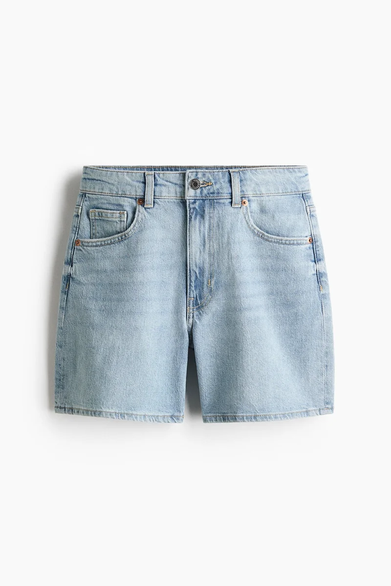 H&M  High-waisted denim shorts for Women | Best Price UAE