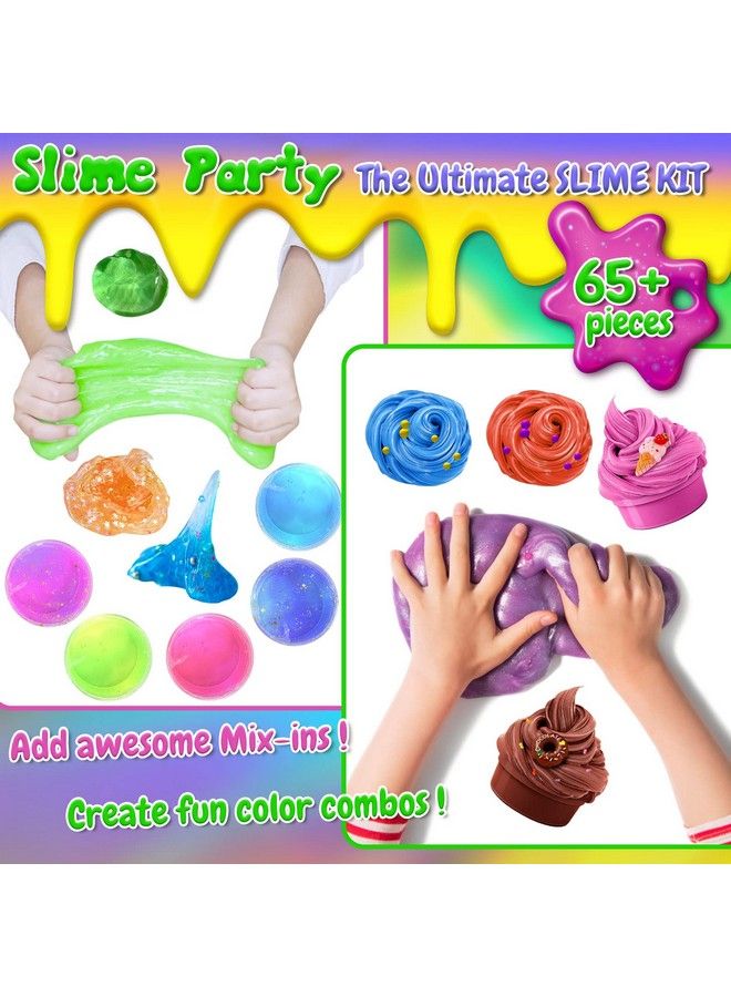 ESSENSON Slime Kit For Girls Boys Diy Slime Kit Gifts For 6 7 8 9 10+ Year Old Slime Kit With Butter Slime Jumbo Slime Party Favors Gift Crystal Slime Making Kit For Girls 1012 Kids Art Craft Kit - Image 3