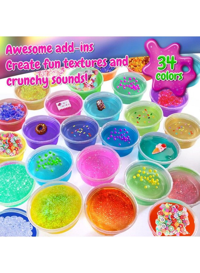 ESSENSON Slime Kit For Girls Boys Diy Slime Kit Gifts For 6 7 8 9 10+ Year Old Slime Kit With Butter Slime Jumbo Slime Party Favors Gift Crystal Slime Making Kit For Girls 1012 Kids Art Craft Kit - Image 4