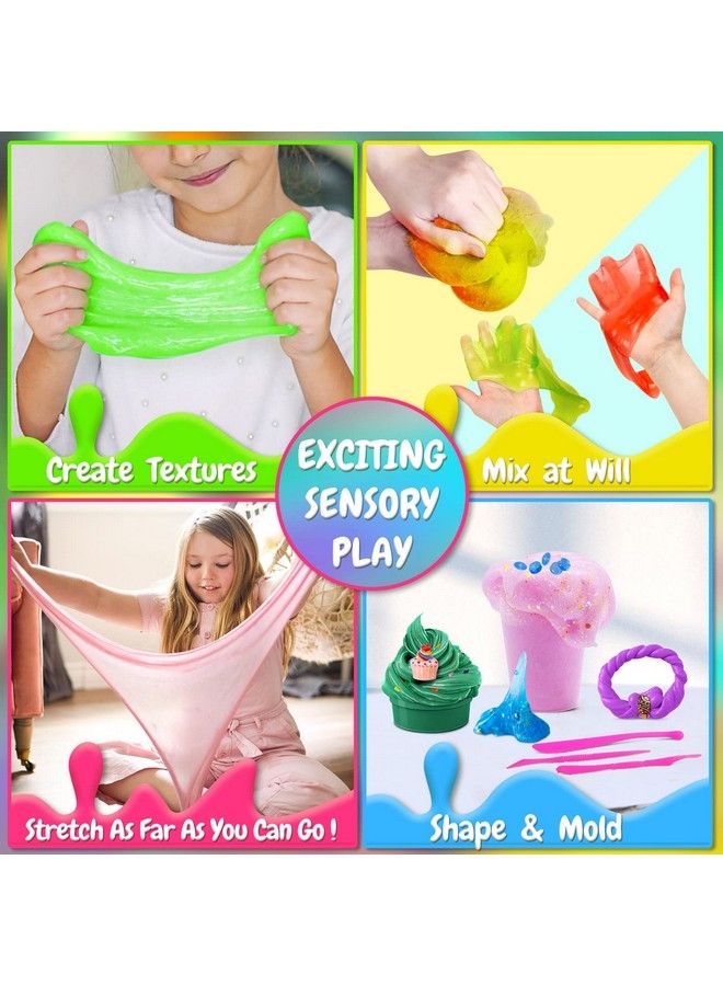 ESSENSON Slime Kit For Girls Boys Diy Slime Kit Gifts For 6 7 8 9 10+ Year Old Slime Kit With Butter Slime Jumbo Slime Party Favors Gift Crystal Slime Making Kit For Girls 1012 Kids Art Craft Kit - Image 5