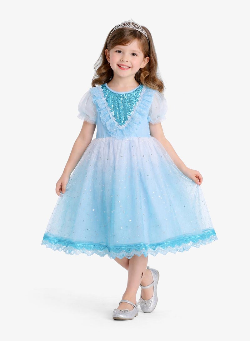Pinata Blue Sequin Embellished Princess Dress - Image 1