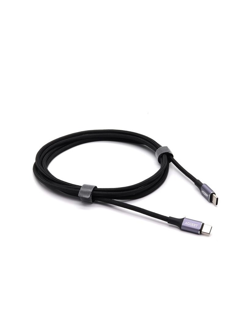 اجيرت كابل شحن سريع مجدول من النوع C إلى C بقدرة 100 وات 6502 - Image 2