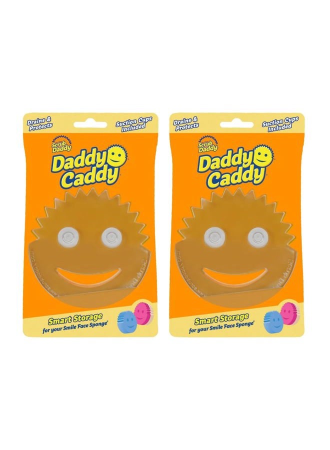 Scrub Daddy Holder for Sink - Scrub Daddy Caddy Dish Sponge Holder & Cleaning Organiser, Quick Dry Kitchen Accessory, Bathroom Sink Organiser, Washing Accessories, Under Sink Sponge Holder 2 Pack - Image 1