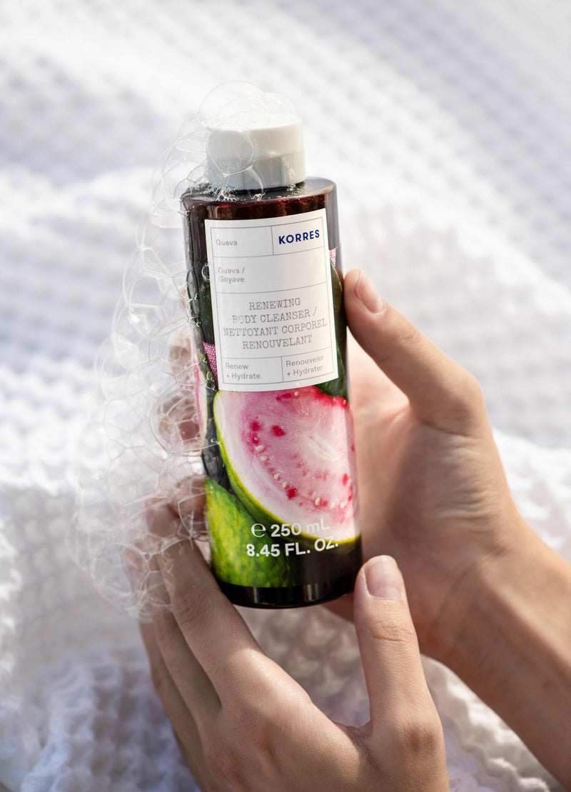 KORRES Renewing Body Cleanser, Guava Scent, Foaming Shower Gel for Women & Men with Hydrating Greek Botanicals, Body Wash for Smooth Skin, Vegetarian & Cruelty Free, Made in Greece, 8.45 Fl Oz - Image 2