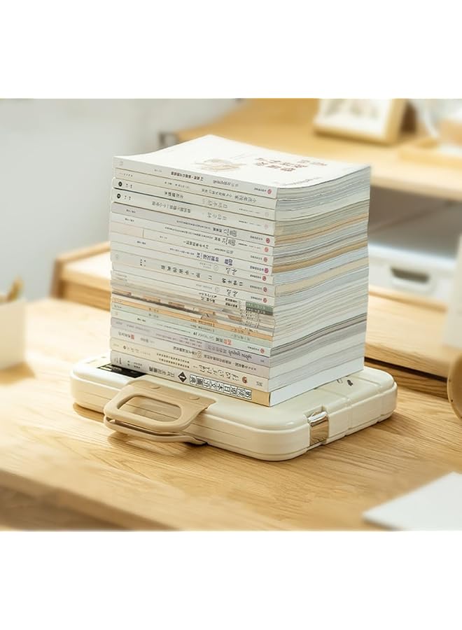 إيروريكس حافظة تخزين مستندات شفافة مقاومة للماء مع قفل سريع ومنظم من البولي بروبلين لأوراق A4 والمجلات والدفاتر مثالية للمدرسة والمكتب والاستخدام المنزلي، لون أبيض نقي عبوة واحدة - Image 5