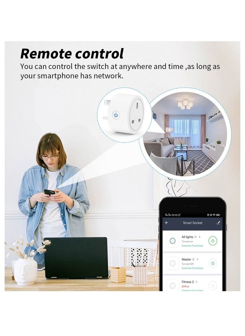 MMG - 16A Smart Wifi Plug  Smart Plugs that Work with Tuya, Smart Life,  Google Home,  WiFi Smart Socket with Timer Function 2.4GHz WiFi Only - Image 1