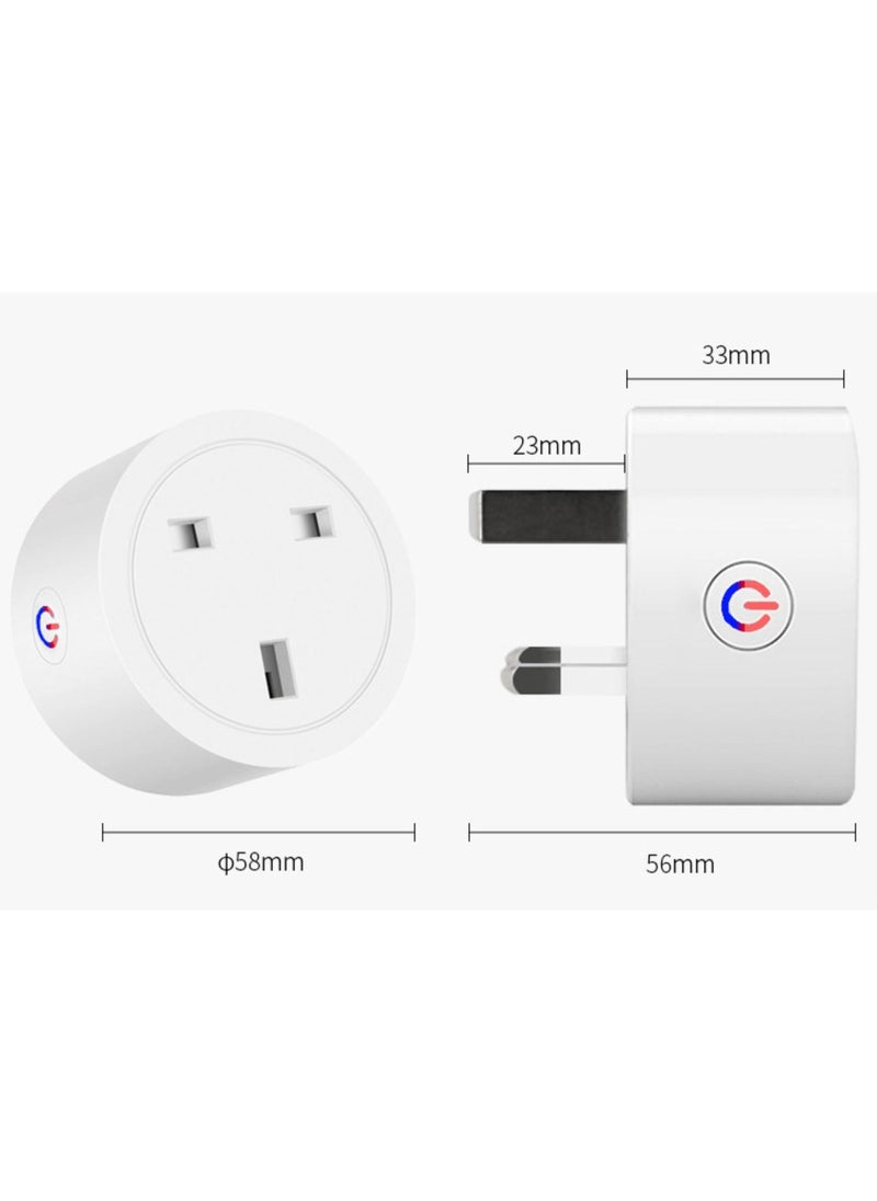 MMG - 16A Smart Wifi Plug  Smart Plugs that Work with Tuya, Smart Life,  Google Home,  WiFi Smart Socket with Timer Function 2.4GHz WiFi Only - Image 1