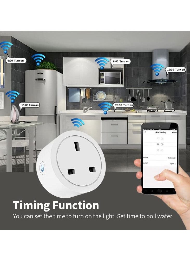 MMG - 16A Smart Wifi Plug  Smart Plugs that Work with Tuya, Smart Life,  Google Home,  WiFi Smart Socket with Timer Function 2.4GHz WiFi Only - Image 1