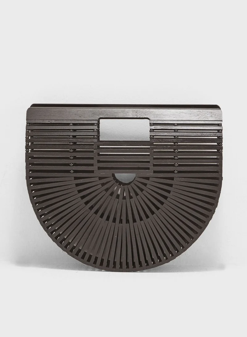 Ginger Wooden Clutch