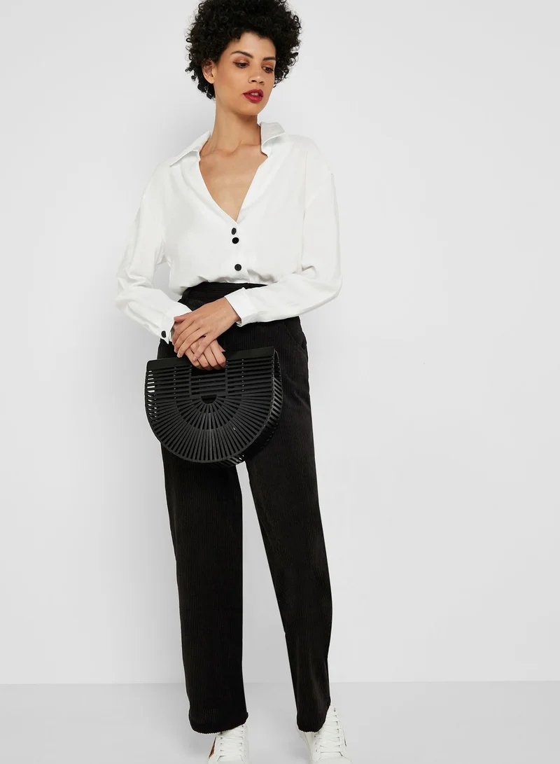 Ginger Wooden Clutch