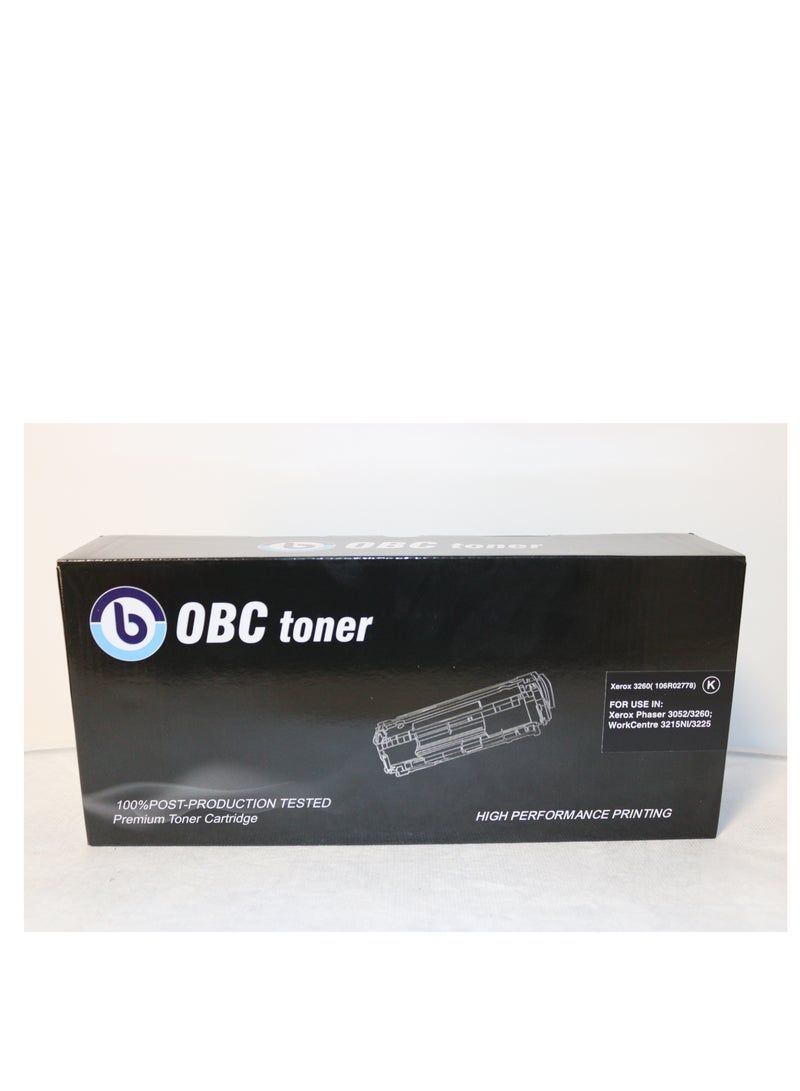 OBC Compatible Black Laser Toner Cartridge Replacement for Xerox 3260 / 106R02778 - Clear, High-Quality Printing - Image 1
