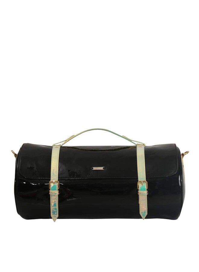 Strutt Genuine Leatherette Rover Black Magpie Tripper 24 Liters Duffel Bag for Travel for Men and Women - Image 1