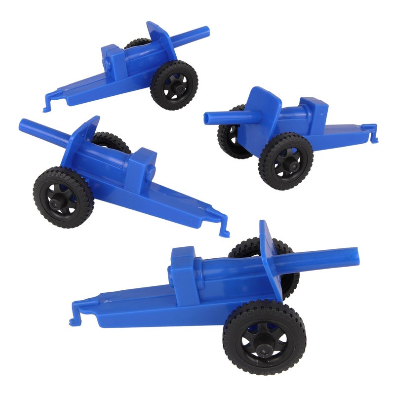 Tim Mee Toy TimMee M3 Artillery Blue 4pc Plastic Army Men Cannon Playset Made in USA - Image 3