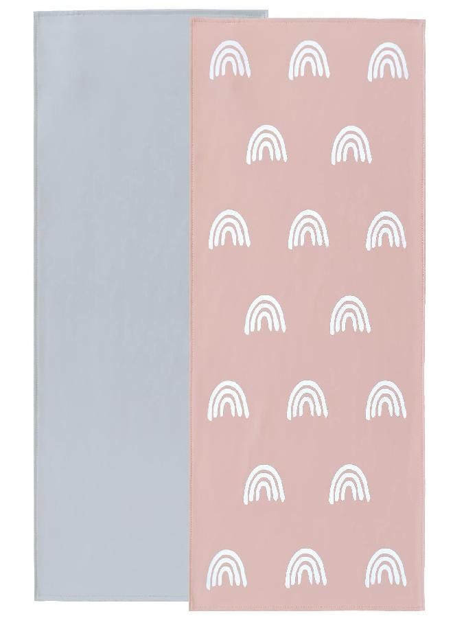 Owlowla Owlowla Baby Diaper Changing Pad Portable Changing Mat Travel Changing Pad Liner for Baby and Small Toddler(Gray&Rainbow)